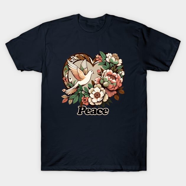 Peace Dove T-Shirt by bubbsnugg